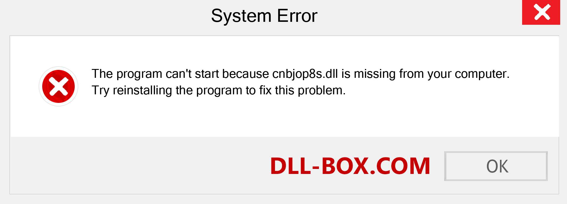  cnbjop8s.dll file is missing?. Download for Windows 7, 8, 10 - Fix  cnbjop8s dll Missing Error on Windows, photos, images
